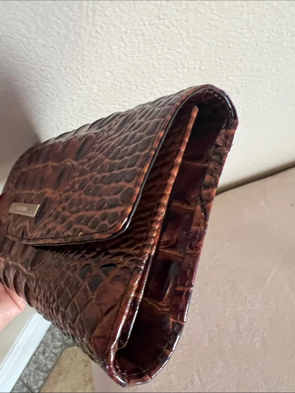 Brahmin Checkbook Pecan Melbourne